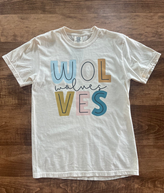 Colorful Wolves Tee