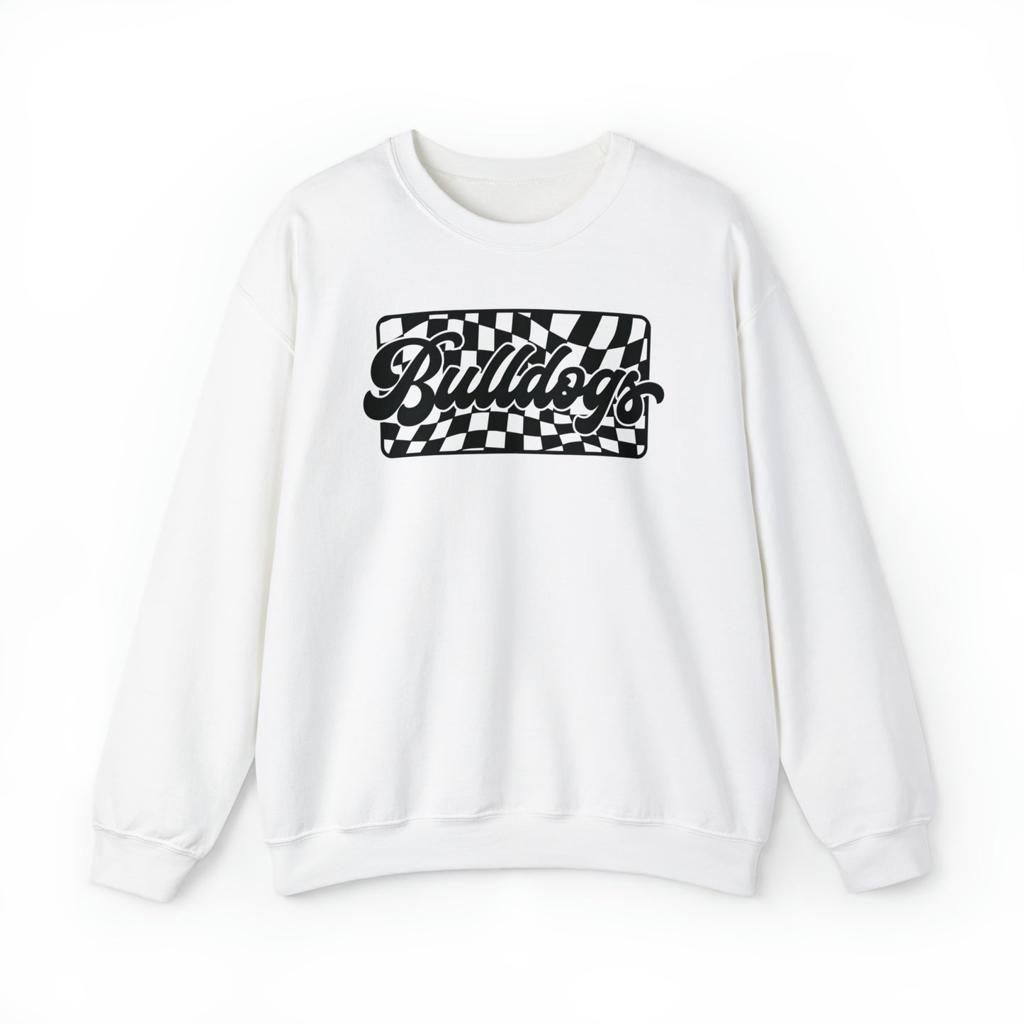 Bulldogs Checkered (Black) Crewneck Sweatshirt