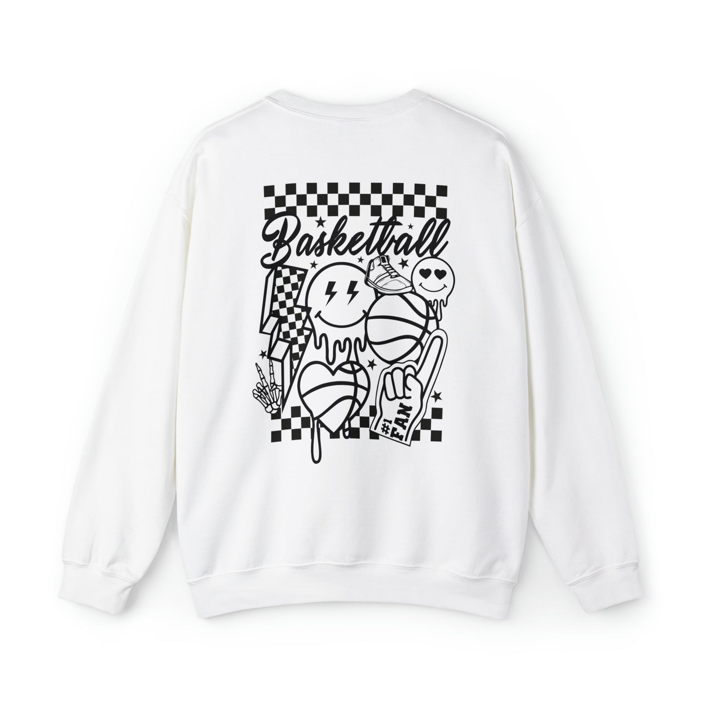 Retro Basketball- Unisex Heavy Blend™ Crewneck Sweatshirt