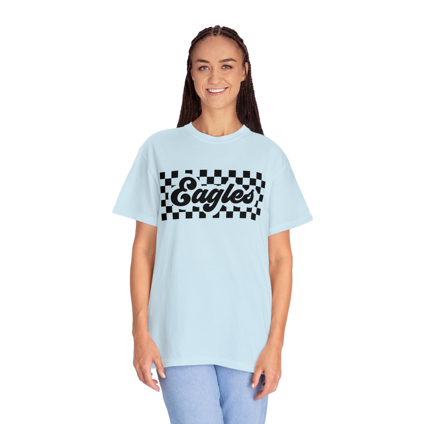 Eagles Checkered-Unisex Garment-Dyed T-shirt