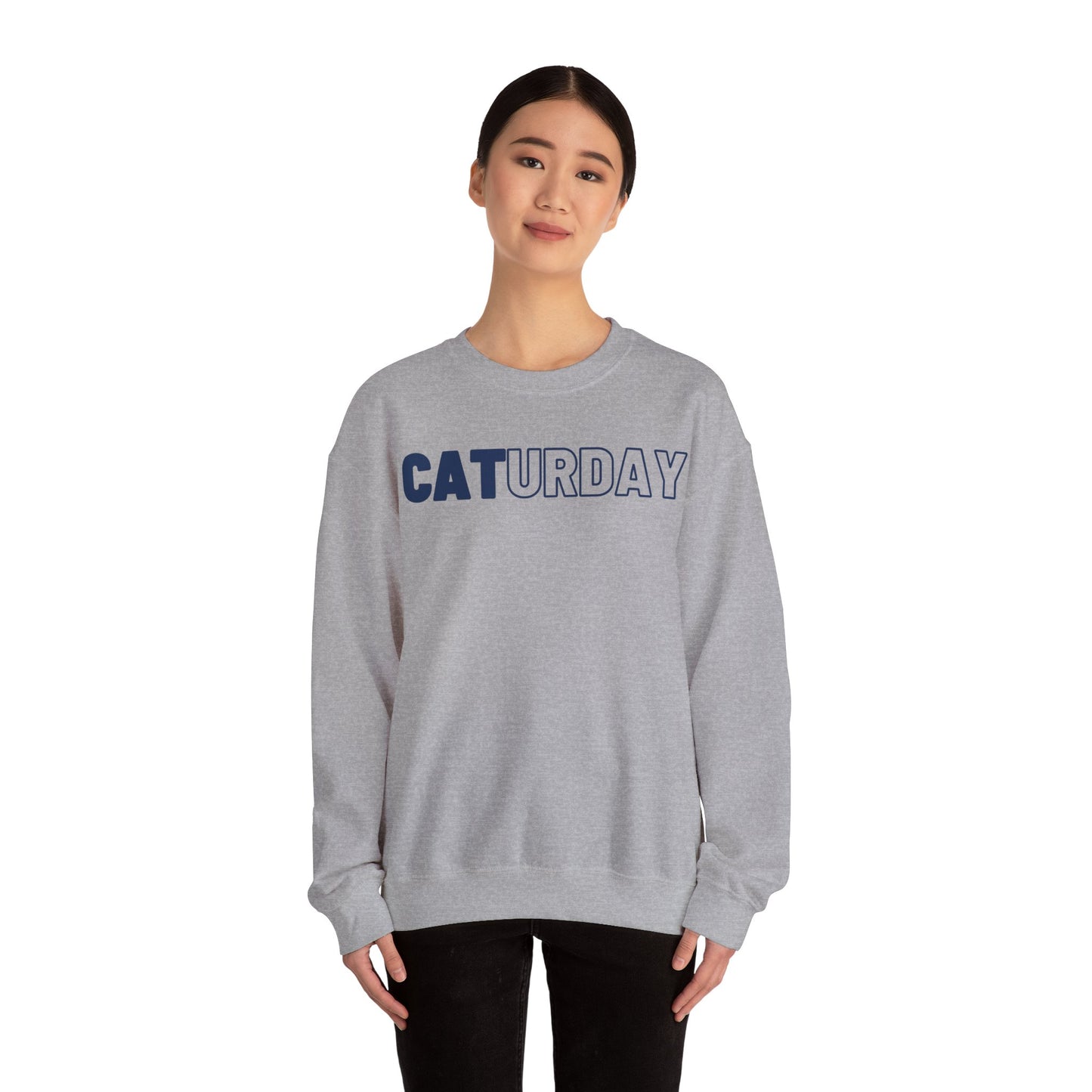 Navy CATURDAY-Unisex Heavy Blend™ Crewneck Sweatshirt