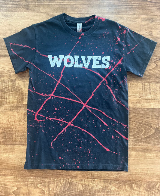 Wolves Splatter T - Distressed Logo