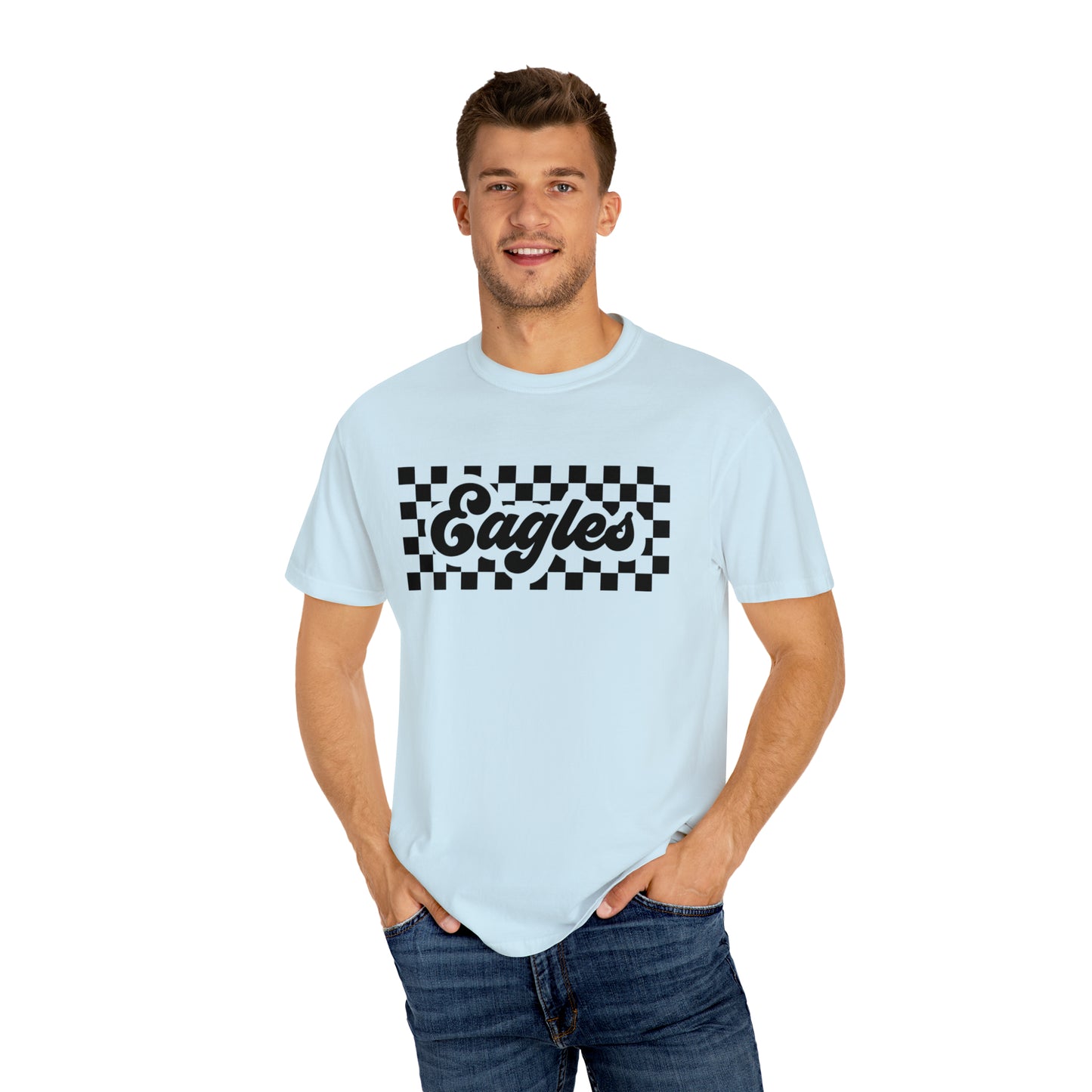 Eagles Checkered-Unisex Garment-Dyed T-shirt