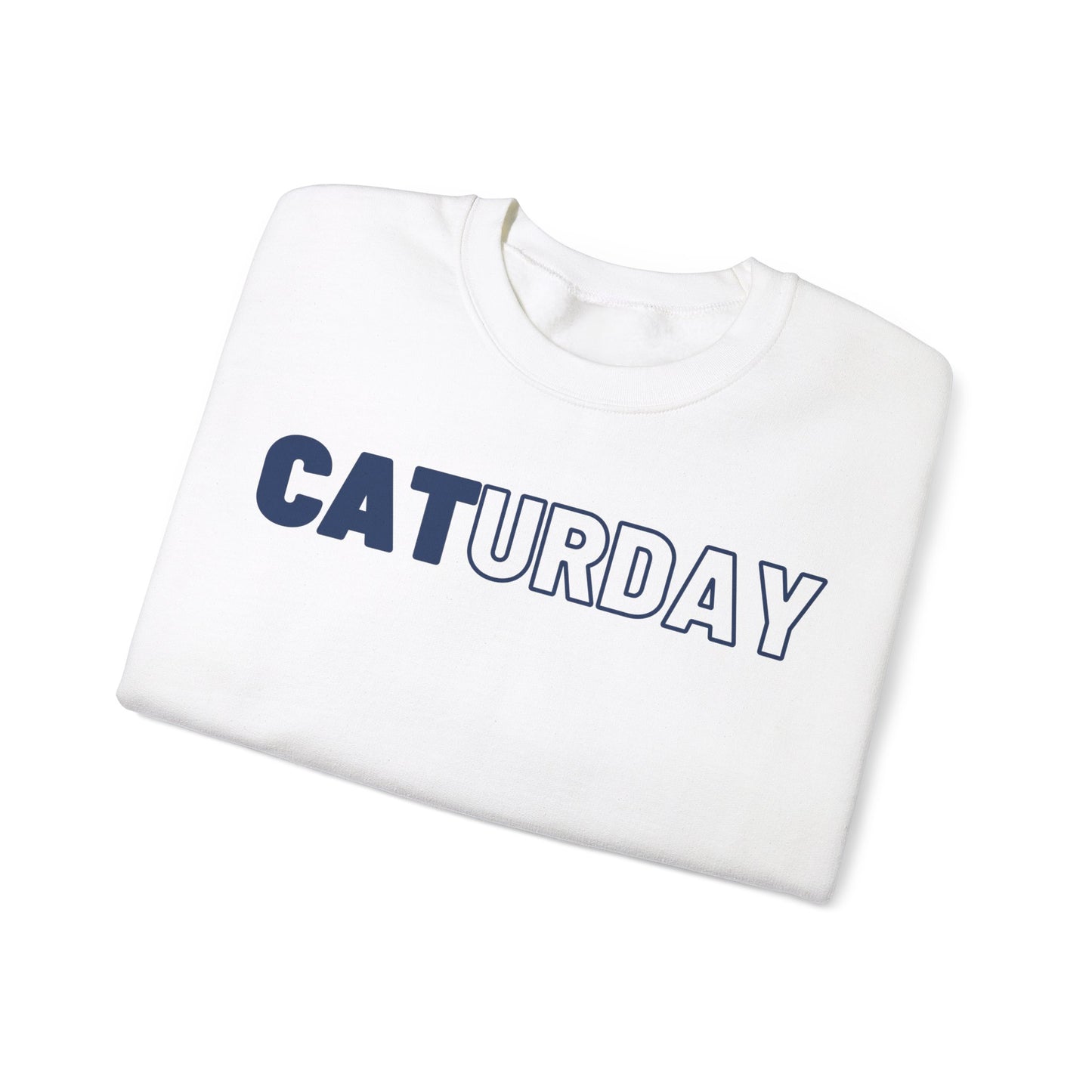 Navy CATURDAY-Unisex Heavy Blend™ Crewneck Sweatshirt